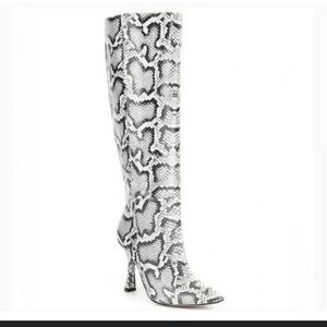 Gianni Bini  Snake Print Boots   Size 6.5 Stiletto Heel Lennoxe Boots